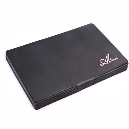 Allwon Empty Magnetic Plastic Eyeshadow Makeup Palette with 15Pcs Adhesive Empty Palette Metal Stickers for Eyeshadow Lipstick Blush Powder