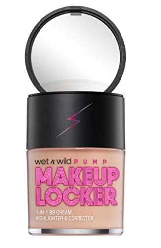 wet n wild Makeup Locker- 3-In-1 Sheer BB Cream, Highlighter & Corrector (174 Light)