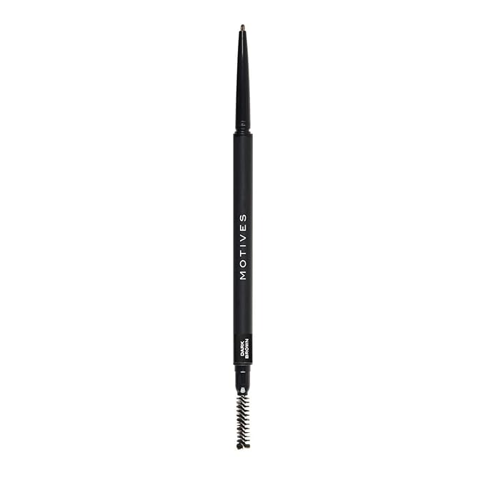 Motives® Arch Definer Ultra-Fine Brow Pencil – Water Resistant, Long Wearing Brow Makeup for Natural Looking Eyebrows - Precise, Retractable Tip and Spoolie Brush Eyebrow Pencil (Dark Brown)