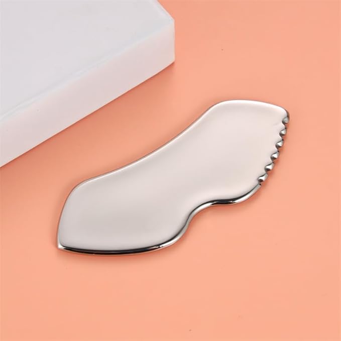 Stainless Steel Gua Sha Facial Tools, Metal Guasha Tool for Face and Body, Gua Shua Scraper for Face Massager Lymphatic Drainage, Facial Sculpting Tool