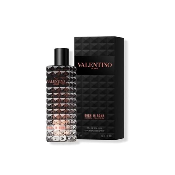 Valentino Uomo Born In Roma Coral Fantasy Perfume for Men Mini EDT Travel Spray 0.15 Fl Ounce