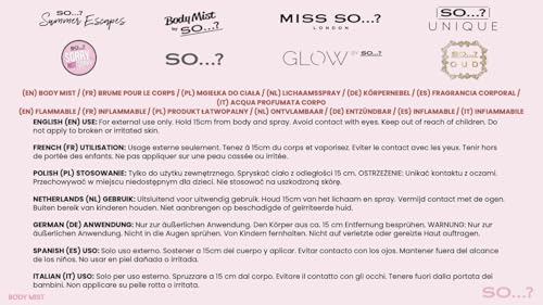 So…? Unique Body Mist Set - Perfumes for Women with Fresh, Floral, Sweet Scents - 6 Hour Wear Body Spray for Women - Travel Size Gift Set - 6 pcs