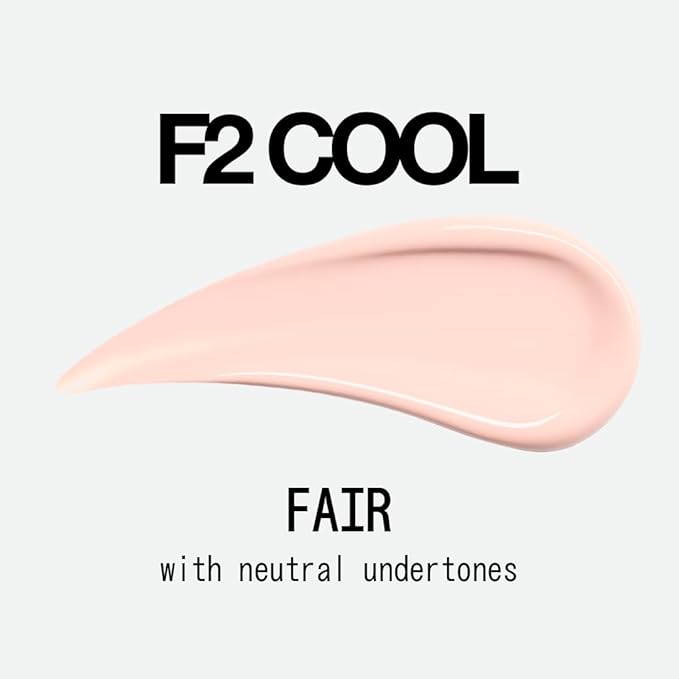 about-face THE PERFORMER Skin-Focused Foundation F2Cool – Medium Coverage, Long-Wear, Breathable & Buildable Base – Clean, Vegan, Hydrating Formula with Blue Agave & Chlorella – 1.08oz