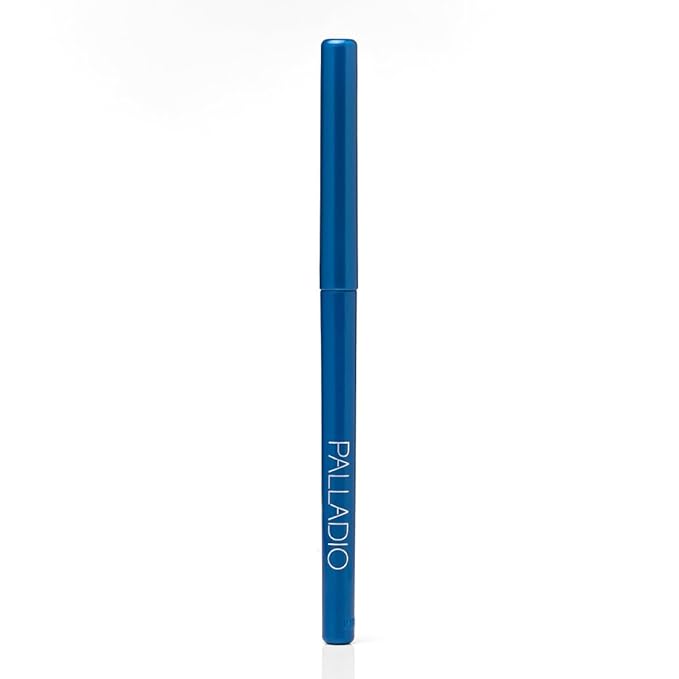 Palladio Retractable Waterproof Eyeliner, Richly Pigmented Color and Creamy, Slip Twist Up Pencil Eye Liner, Smudge Proof Long Lasting Application, All Day Wear, No Sharpener Required, Ocean Blue