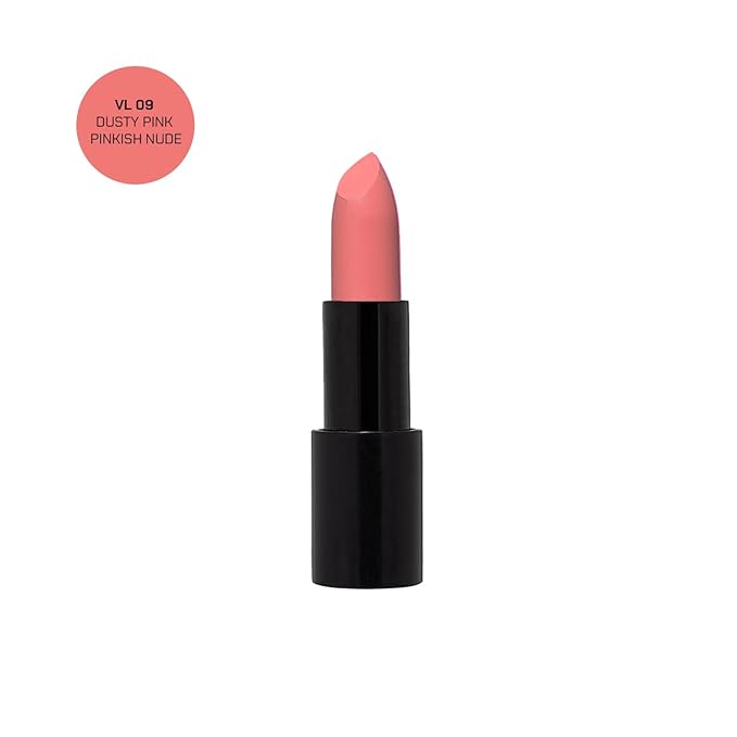 Radiant Professional Advanced Care Lipstick - Ultra Nourishing, Moisturizing Long Lasting Matte Lipstick With Vitamin E- UVA UVB Filters - VELVET (09 DUSTY PINK – PINKISH NUDE)