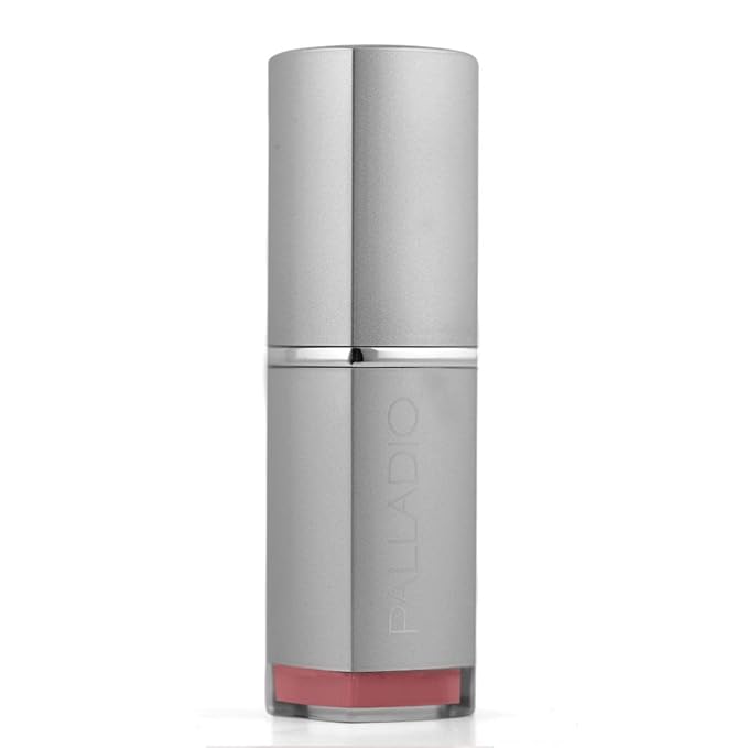 Palladio Herbal Lipstick, Rich Pigmented and Creamy, Infused with Aloe Vera, Chamomile & Ginseng, Prevents Lips from Drying, Combats Fine Lines, Long Lasting Lipstick, Rosebud