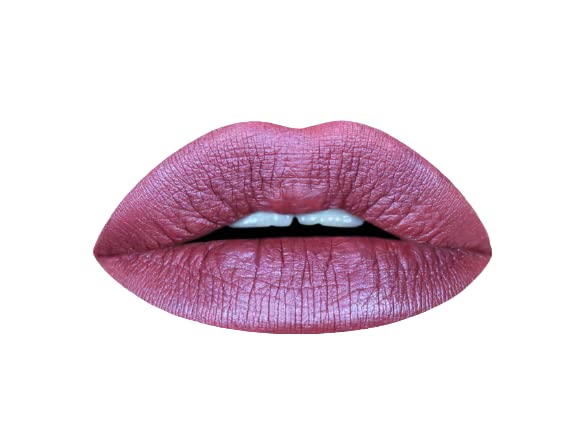 Aromi Sugared Mauve Metallic Liquid Lipstick, Purple Pink Lip Color with Shimmery Finish, Raspberry Mulberry Lipstick, Long-Lasting, Smudge Proof (Sugared Mauve)