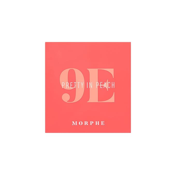 Morphe 9E Pretty In Peach Artistry Palette - Peach & Brown Makeup Palette with Matte and Shimmer Finishes - Highly Pigmented Eye Makeup with a Blendable & Buildable Formula (0.35 oz)