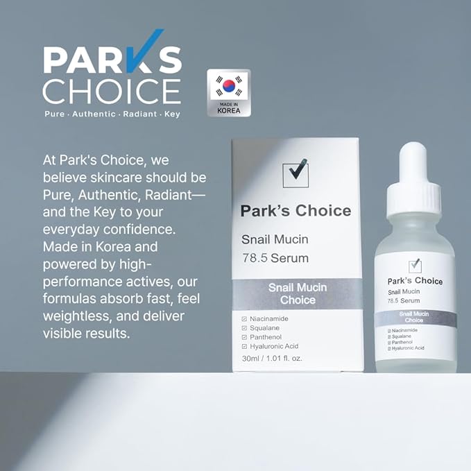 Park's Choice Snail Mucin 78.5 Serum with Niacinamide & Panthenol, 1.01 fl.oz.