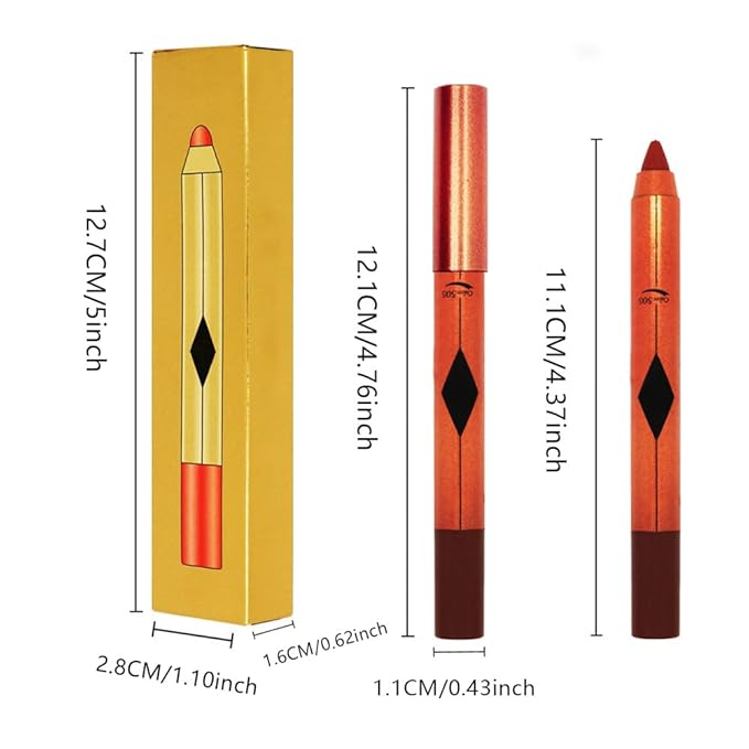 Burnt Brown Lip Liner Pencil, Smooth Matte Lipstick Crayon with Lip Pencil Sharpener for Women, Velvet Smudge Proof Smudgeproof Waterproof No Transfer Makeup Forever Lipliner 505#