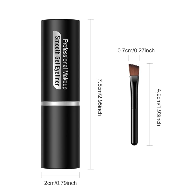KYDA 2 Pcs White Gel Eyeliner, Natural Eyeliner Cream for Older Women, Waterline Matte Eye Liner with Brushes, Waterproof Smudge Proof Smoky Eyeshadow, Multiuse Eyes Makeup Stick