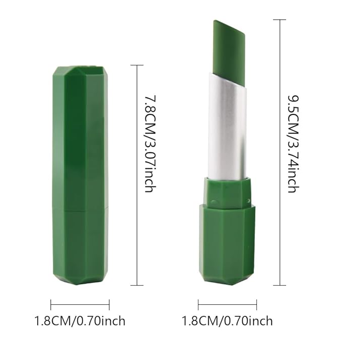 Medium Sea Green Matte Lipstick - Pigmented Lip Crayon & Face Paint Stick for Women Everyday Halloween Birthday Party Wear, Younger-Looking Lip Makeup, Labial para fiesta de disfraces 20