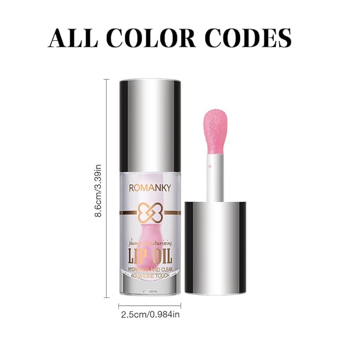 Nourishing Lip Oil, Deep Moisturizing Lip Balm Liquid, Non-Sticky High Shine Lip Gloss, Hydrating Lip Tint for Soft, Smooth, Healthy-Looking Lips, Lightweight Glossy Lip Care for Daily Use-6#