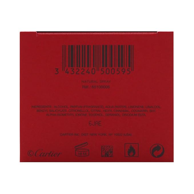 Pasha de Cartier Edition Noire Sport for Men 3.3 oz Eau de Toilette Spray