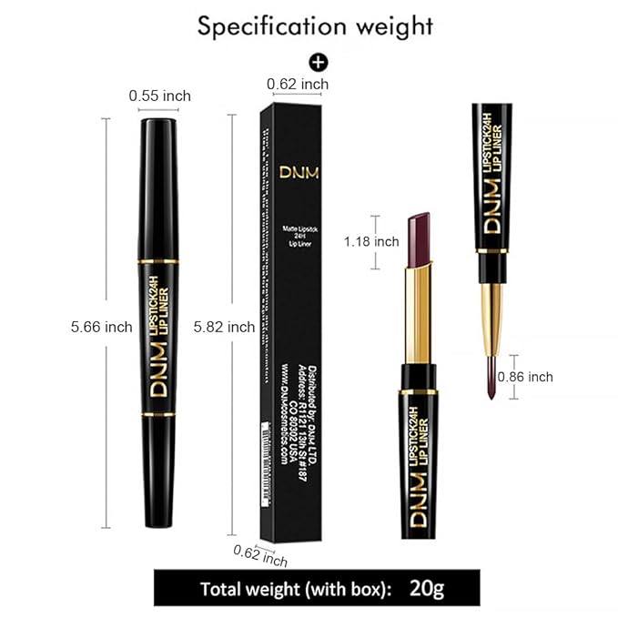 Kaely 2-in-1 Rose Gold Metallic Lip Liner & Lipstick Set Kit for Women, Lips Kit with Lip Liner Lip Stains Long Lasting Waterproof 24 Hour Lipstick and Lip Liners Combo Lipliners Pencil Set 07