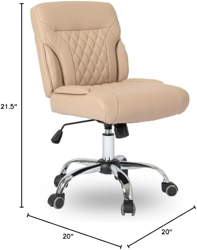 T-Spa Manicure Chair Eco-2 for Professional Beauty Salon Nail Shop Spa (Khaki, Technician Chair)