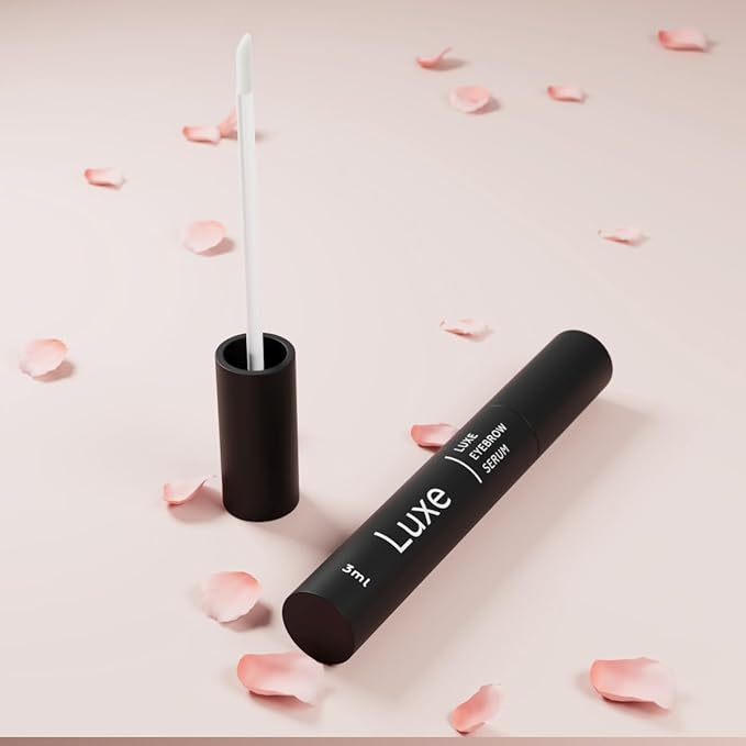 Eyebrow Serum - Brow Serum for Ticker, Longer and Fuller Brows - Visible Results after 4 weeks - Restore Natural Grow and Reduces Hair Loss - Vegan and Cruelty-free Formula - Luxe Cosmetics