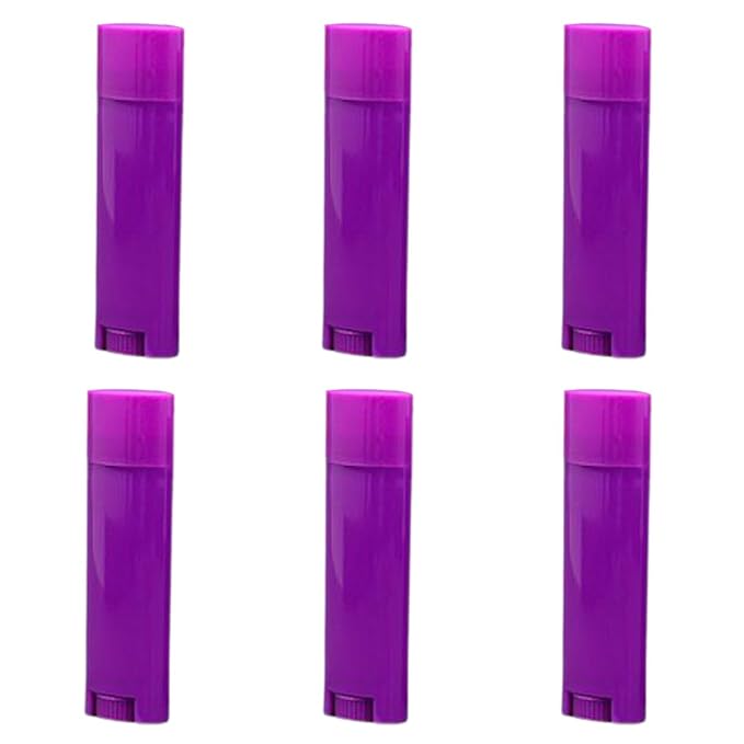 5ml 50Pcs Empty Oval Deodorant Lip Deodorants(Purple)