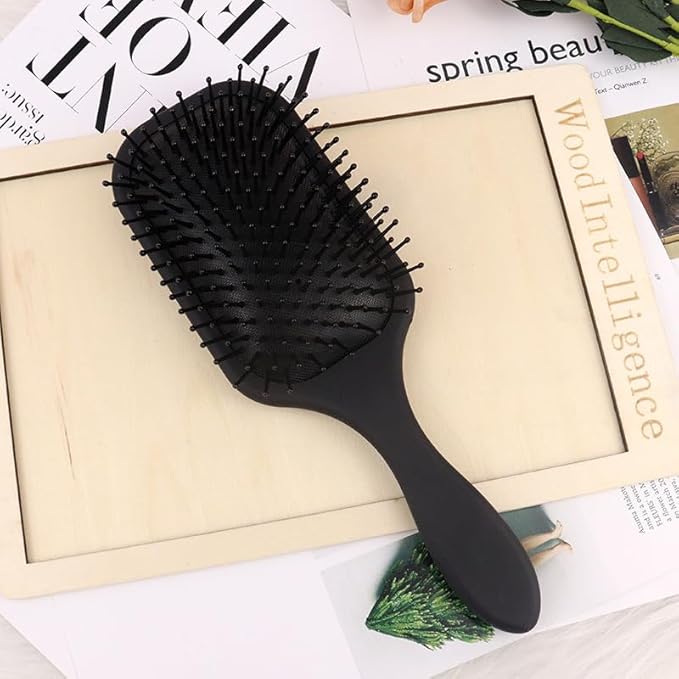 Detangling Paddle Brush - Large Air Cushion Paddle Brush with Ball Tip Tourmaline Bristles - Anti Static Hair Care Tool for Men and Women, Wet or Dry