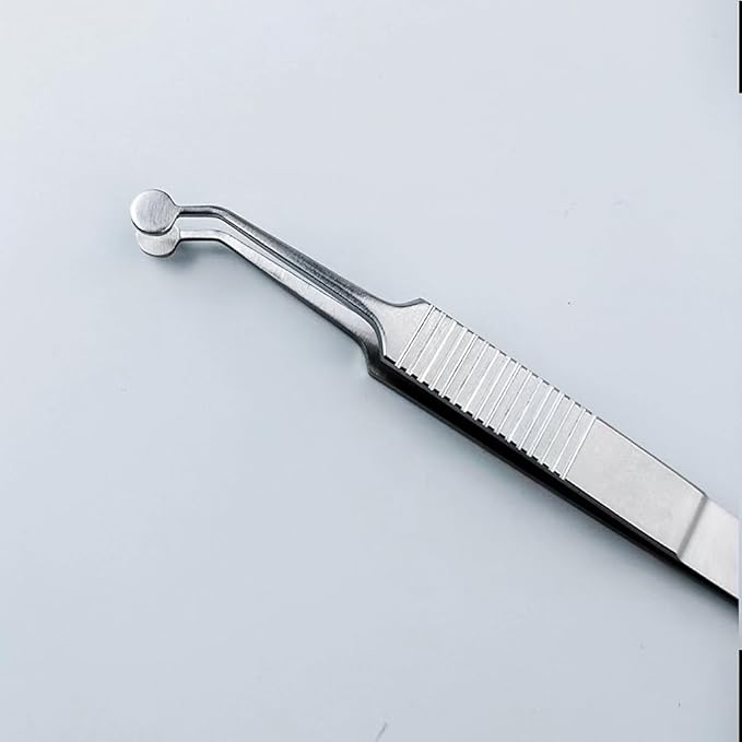 Round Tip stainless steel tweezer Arita Tauber Meibomian gland expression forceps Eyelid massage forceps
