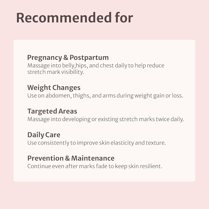 Pregnancy-Safe Advanced Stretch Mark Cream for Maternity - Korean Skincare - Elasticity Boost Formula with Panthenol & Allantoin - Clinical Grade Clean & Vegan - 6.76 fl oz