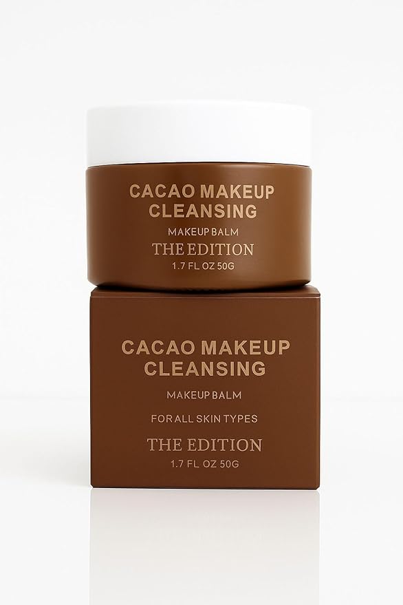 The Edition Cacao Balm Makeup Remover & Cleansing Balm β Gentle Face & Eye Makeup Cleanser for Waterproof Makeup, Hydrating Skincare for All Skin Types, 50g