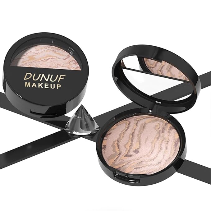 Baked Natural Correcting Pwoder Foundation Makeup, Highlighter Hybrid - Natural Finish, Waterproof Long Lasting, Demi-Matte Natural Finish, Talc-Free, Vegan, 05#