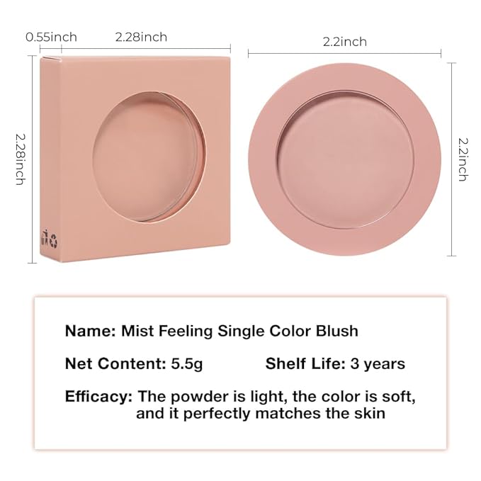 Blush for Cheeks,Pink Peach Powder Matte Blush Palette Cheeks Face Makeup for Older Women,Lightweight,Smooth,Blendable,Fade and Transfer-Resistant,Effortless Matte Natural Finish,Vegan & Cruelty Free