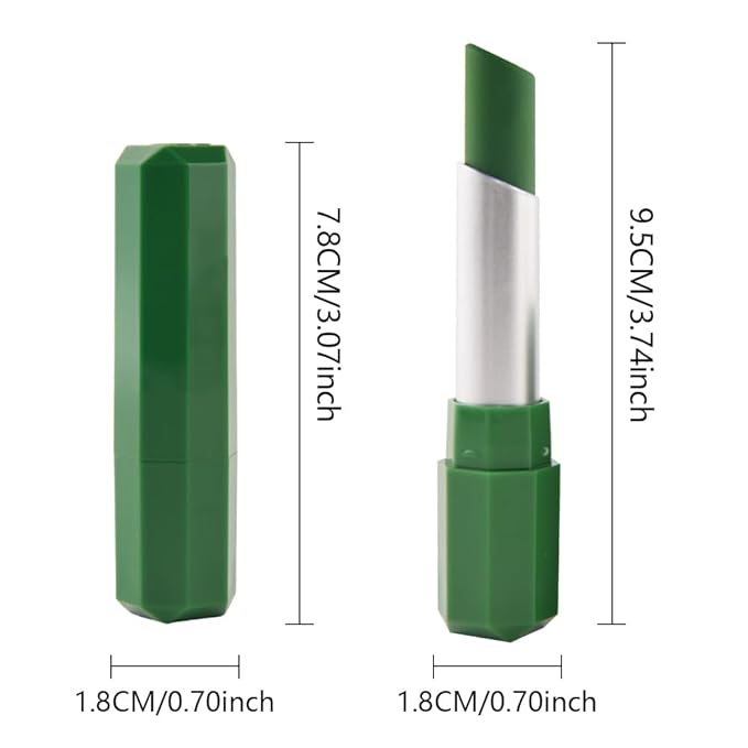 Forest Green Matte Lipstick - Pigmented Lip Crayon & Face Paint Stick for Women Everyday Halloween Birthday Party Wear, Younger-Looking Lip Makeup, Labial para fiesta de disfraces 19