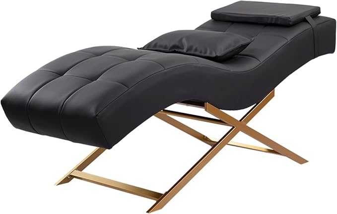 TATARTIST Lash Bed Professional Eyelash Extension Bed Comfortable Curved Cushion Treatment Table Beauty Salon Spa Massage Table for Lash Technicians (Black)