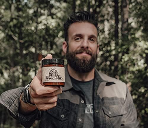 Johnny Slicks Oil Based Pomade | Organic Hair Styling for Men, Low to Medium Hold | Promotes Healthy Hair Growth & Helps Hydrate Dry Skin, (Rugged, 4 Ounce) Veteran Owned, USA Made.