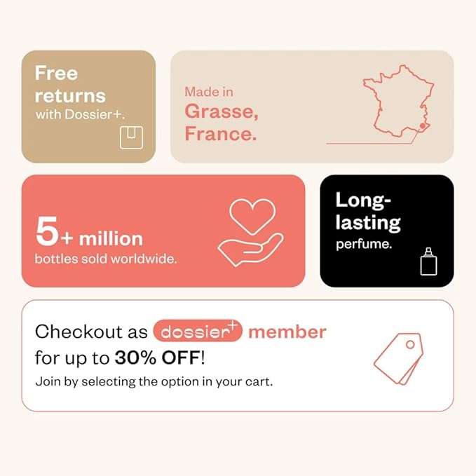 Dossier Original Eau de Parfum - Slice of Heaven - Women - 50 ML Long-lasting Perfume Crafted in France