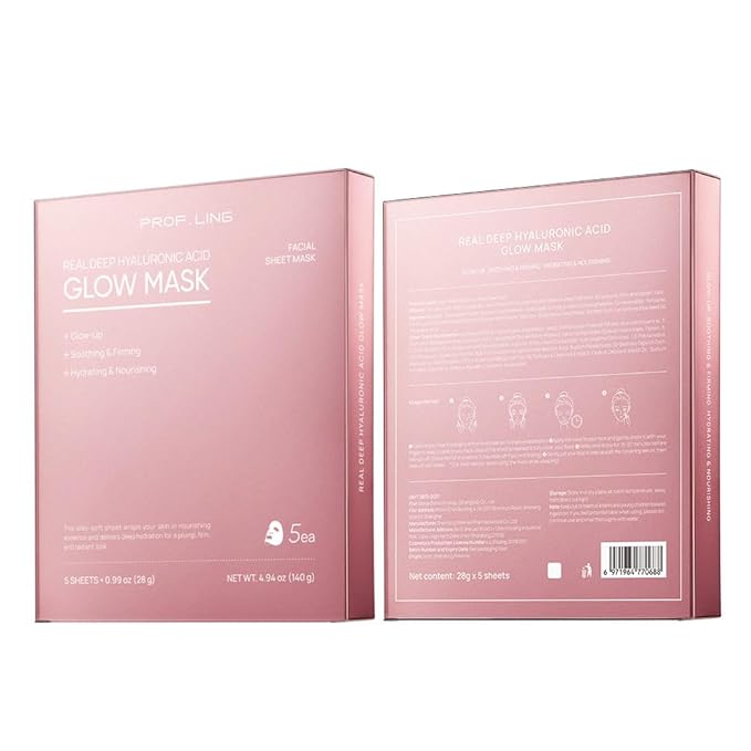 Prof. Ling Radiance Boosting Ferment Mask – Brightening & Hydrating Sheet Mask with Niacinamide, Tranexamic Acid, and Multi-Weight Hyaluronic Acid for Dull, Dry Skin-5ea
