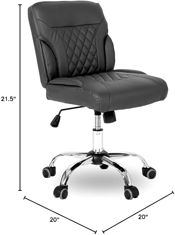 T-Spa Manicure Chair Eco-2 for Professional Beauty Salon Nail Shop Spa (Black, Technician Chair)