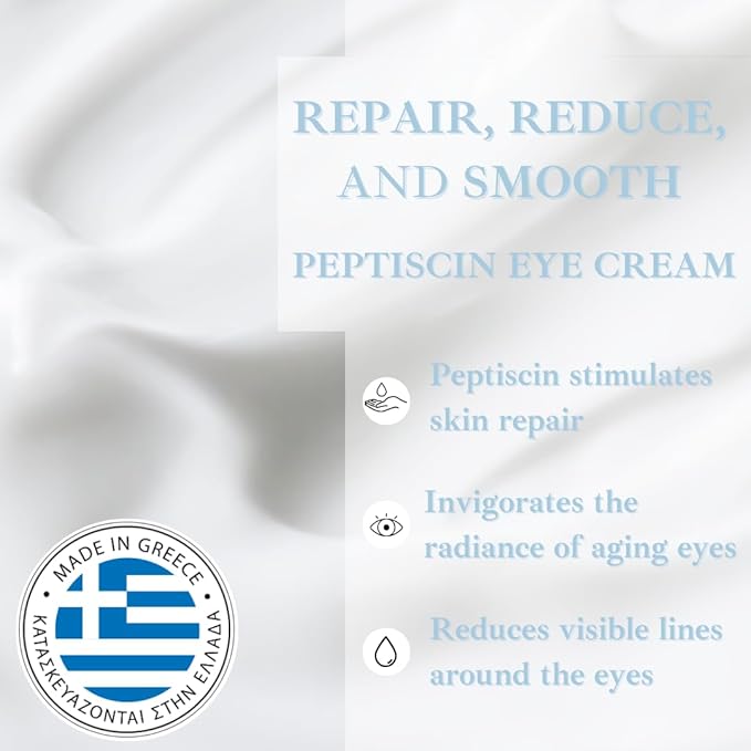 PeptiScin - Peptide Eye Cream with Hyaluronic Acid and Escin | Rich Moisturizing Dark Circle Eye Cream | Brightens and Tones - 1.35 Ounce