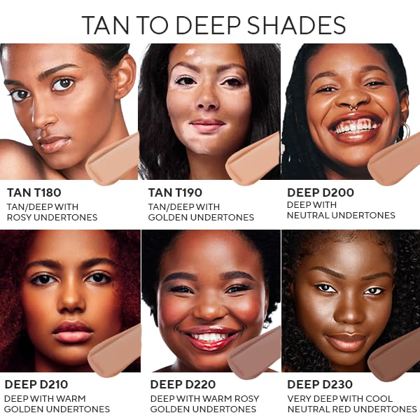 MIRABELLA - Invincible for All HD Liquid Foundation, Moisturizing Face Products for All Skin Types, Full-Coverage Lightweight Foundation Makeup, Moisturizing & Hydrating Beauty Care, Deep D220