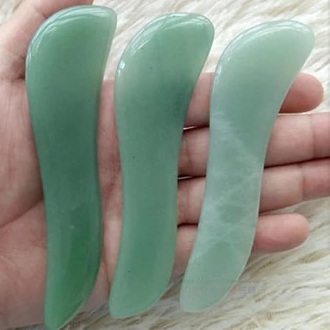 Gua Sha Facials Tools for Back Massage Tools Board Natural Jade Stone for SPA Acupuncture Therapy Trigger Point Treatment