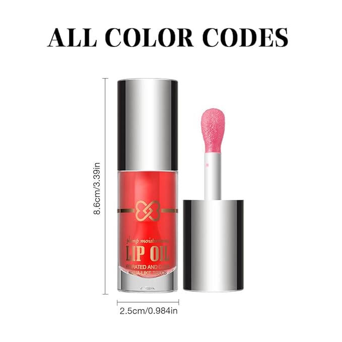 Nourishing Lip Oil, Deep Moisturizing Lip Balm Liquid, Non-Sticky High Shine Lip Gloss, Hydrating Lip Tint for Soft, Smooth, Healthy-Looking Lips, Lightweight Glossy Lip Care for Daily Use-5#