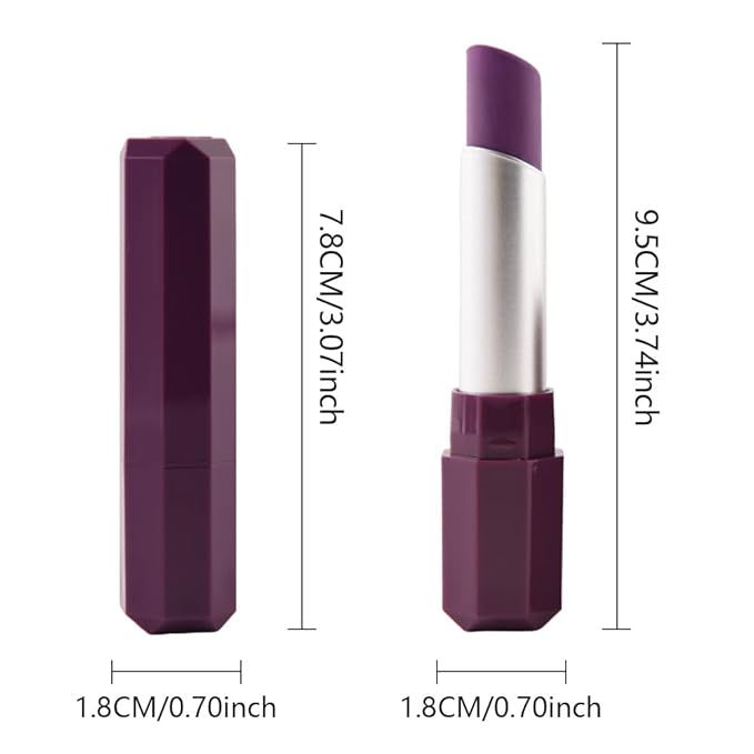 Dark Plum Purple Matte Lipstick - Pigmented Lip Crayon & Face Paint Stick for Women Everyday Halloween Birthday Party Wear, Younger-Looking Lip Makeup, Labial para fiesta de disfraces 09