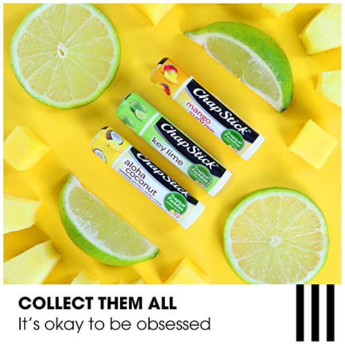 ChapStick Lip Care Bundle – Tropical Paradise Collection with Mango Sunrise, Key Lime, and Aloha Coconut Lip Balm, 0.15 Ea (5 Piece Set)