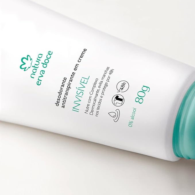 Natura Deodorant Erva Doce Desodorante Antitranspirante em Creme 80 g invisivel 48h