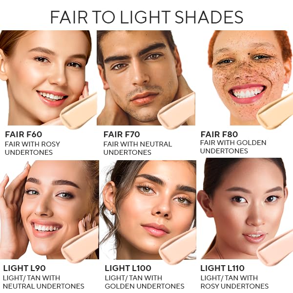 MIRABELLA - Invincible for All HD Liquid Foundation, Moisturizing Face Products for All Skin Types, Full-Coverage Lightweight Foundation Makeup, Moisturizing & Hydrating Beauty Care, Fair F70