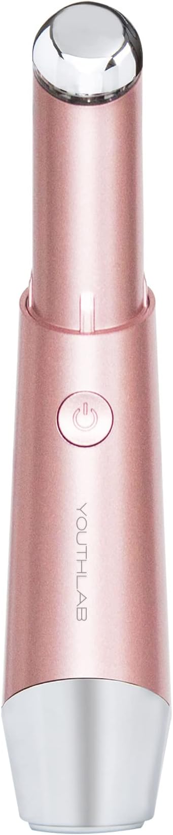 Eye & Face Wand/Tool – Heated Eye Wand with Vibration | Tired Eyes, Brighter Under Area, Redness Relief, Product Absorption, Smoother Skin & Relaxing Massage | Rose Gold