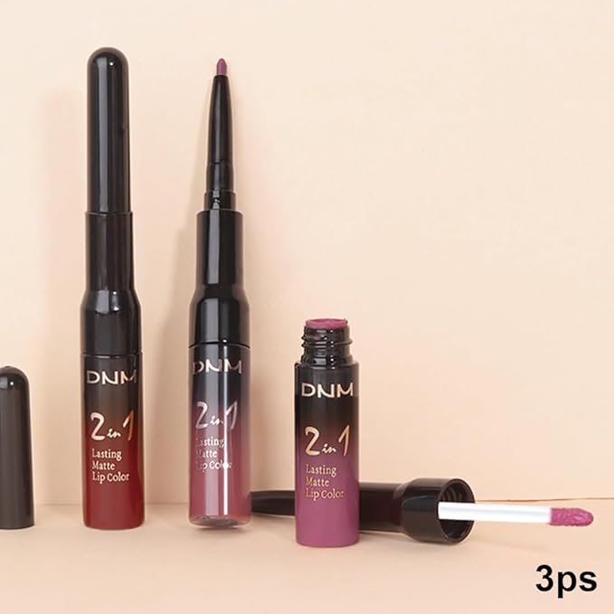evpct 3Pcs Dark Red Nuetral Mauve Red Brown Matte Lip Liner Liquid Lipstick Stain Makeup Set for Women, Lip Liner Stain Long Lasting Waterproof Smudge Proof, Cruelty Free Lip Makeup 24 hours originale