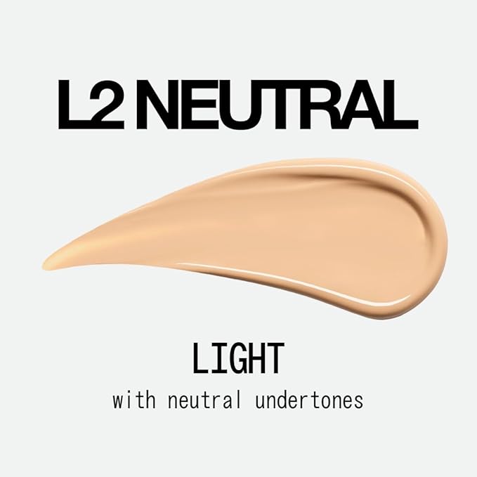 about-face THE PERFORMER Skin-Focused Foundation L2Neutral – Medium Coverage, Long-Wear, Breathable & Buildable Base – Clean, Vegan, Hydrating Formula with Blue Agave & Chlorella – 1.08oz