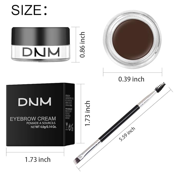 evpct Chocolate Eyebrow Powder Pomade Gel Shaper Makeup Kit with Dual-ended Brush, Eyebrow Stencils Kit for Women Shaping, Eye Brow Pomade Stencil Shaper Tinting kits for Women Long Lasting Waterproof
