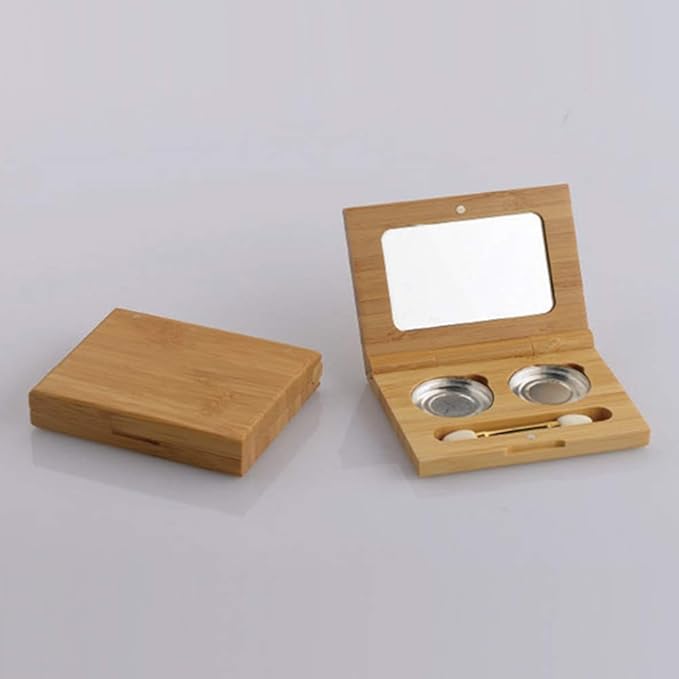 1 Piece Bamboo Empty Eye Shadow Case Box