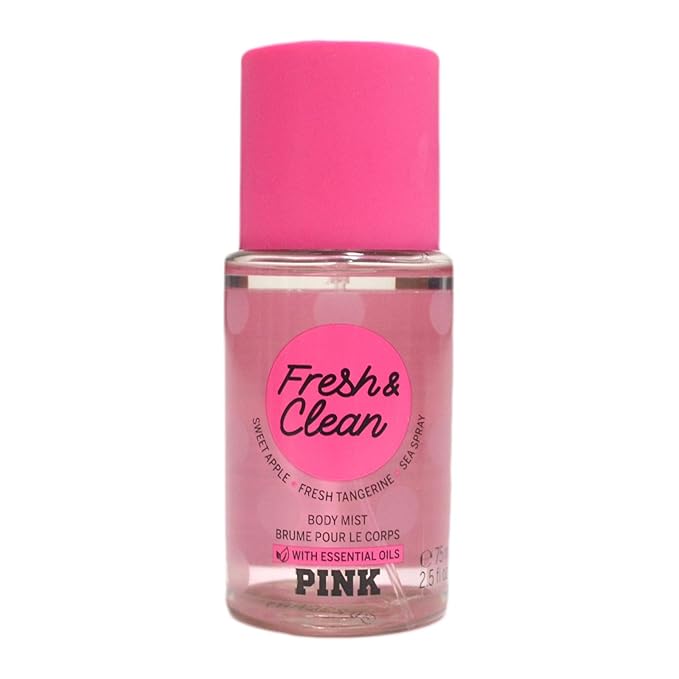 Victoria's Secret Pink Mini Travel Body Mist 2.5 Fl Oz (Fresh & Clean)