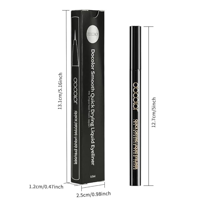 docolor Waterproof Eyeliner Pen Super Slim Precise All Day Black Eyeliner Liquid Professional Makeup Liquid Eye Liner Pencil for Women