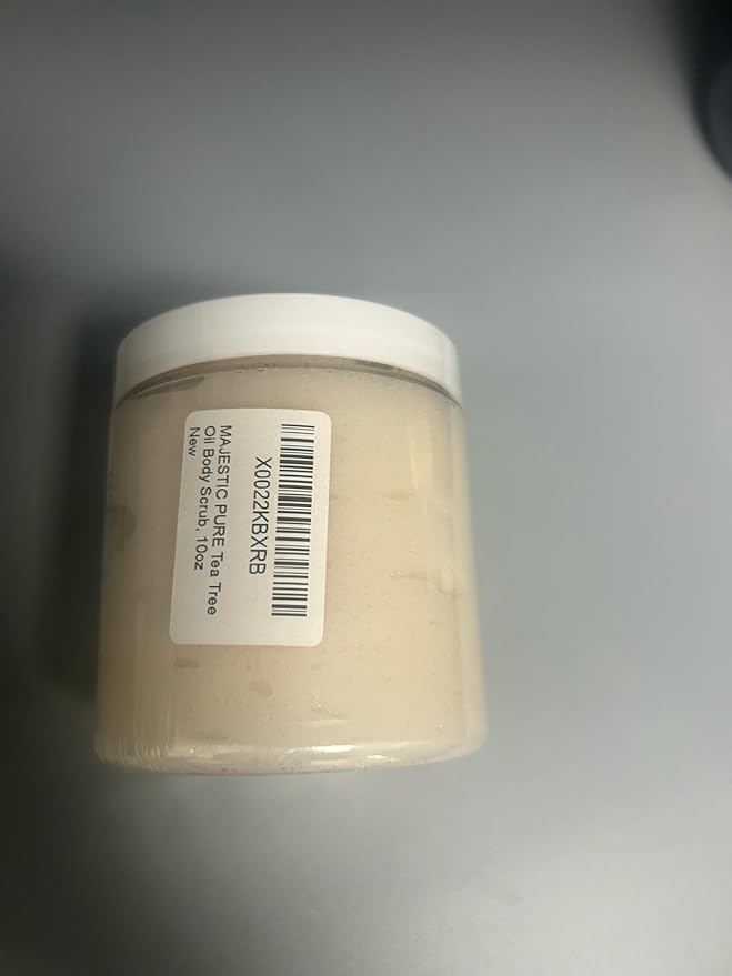 MAJESTIC PURE Tea Tree Foot & Body Scrub with Tea Tree Oil, Exfoliating Salt Scrub to Exfoliate & Moisturize Skin, Deep Cleansing - 10 oz